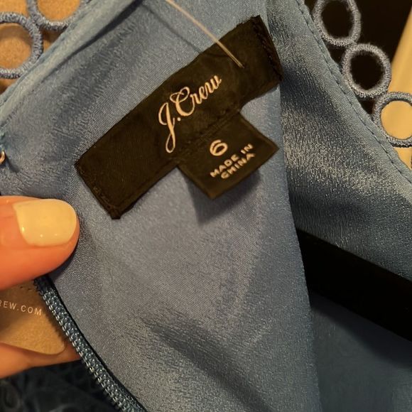 NWT j crew blue lace mini dress - size 6 - Picture 4 of 4